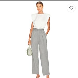 Gray High-Waisted Women's Pants